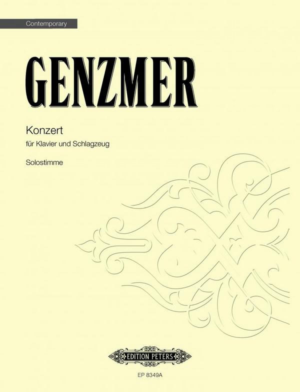Genzmer, H.&nbsp;&nbsp;Konzert für Klavier und Schlagzeug, Sol., Schlgz.&nbsp;&nbsp;Konzert 2ms/Schlgz (SL)