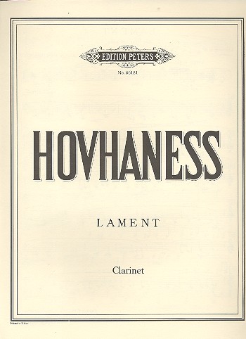 Lament op.25  for clarinet  