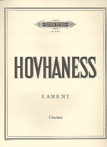 Lament op.25&nbsp;&nbsp;for clarinet&nbsp;&nbsp;