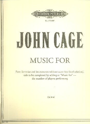 Music for clarinet  für Klarinette  