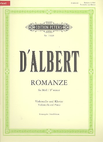 Romanze fis-Moll&nbsp;&nbsp;für Violoncello und Klavier&nbsp;&nbsp;