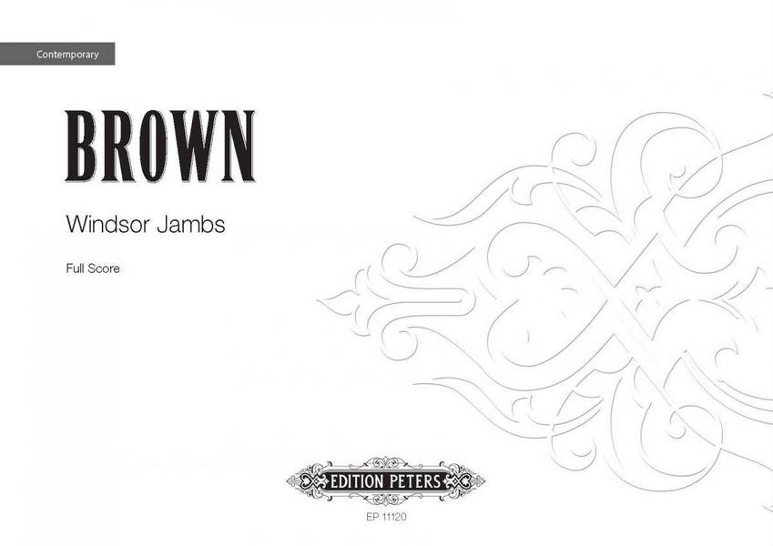 Brown, Earle Windsor Jambs&nbsp;&nbsp;für Mezzosopran und 7 Instrumente&nbsp;&nbsp;Partitur