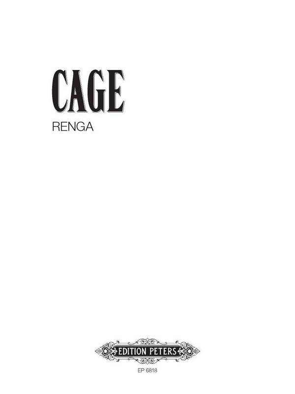 Cage, J.&nbsp;&nbsp;Renga für variable Besetzung, Partitur, Geheftet&nbsp;&nbsp;Renga (P)