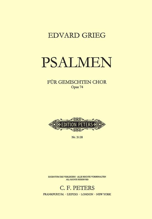 4 Psalmen op.74  für gem Chor a cappella  Partitur (dt/nor)