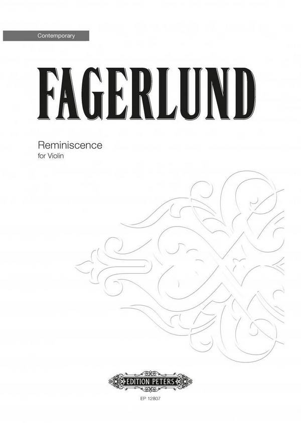 Fagerlund, S.&nbsp;&nbsp;Remin. f. Violin solo..., Stimme(n), Einzelbl.&nbsp;&nbsp;Rem. f. Violin solo (E)