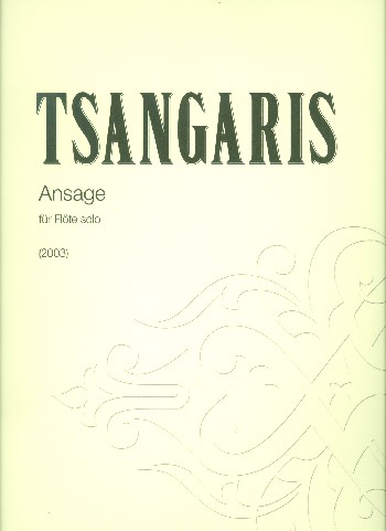 Ansage&nbsp;&nbsp;für Flöte&nbsp;&nbsp;Archivkopie