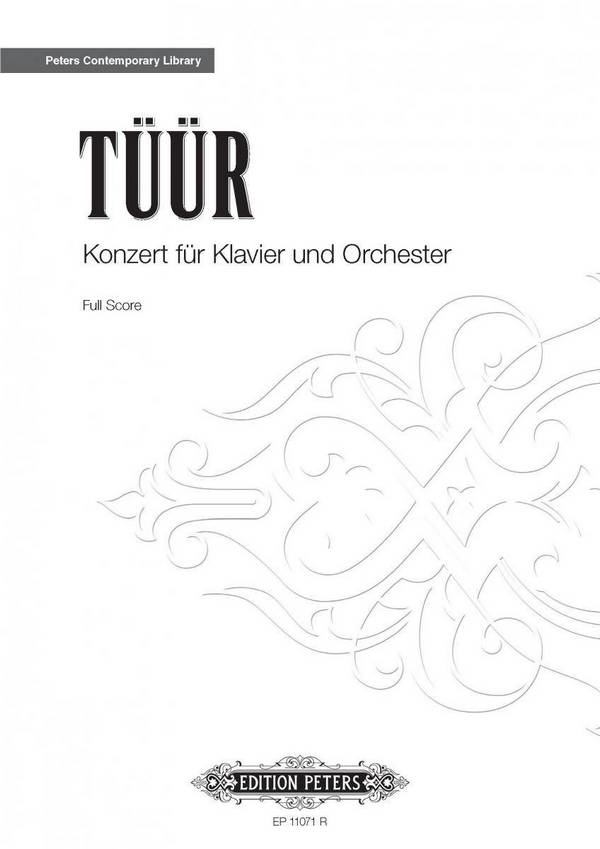 Konzert&nbsp;&nbsp;für Klavier und Orchester&nbsp;&nbsp;Partitur,  Archivkopie