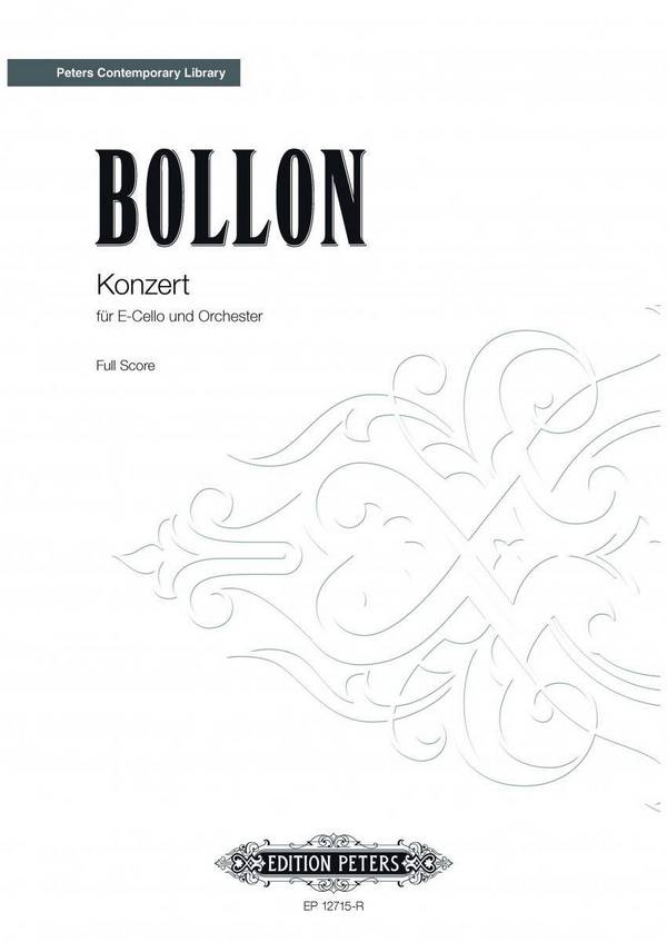 Bollon, F.&nbsp;&nbsp;Konzert f. E-Cello u. Orches..., Partitur, Brosch.&nbsp;&nbsp;Konzert für E-Cello