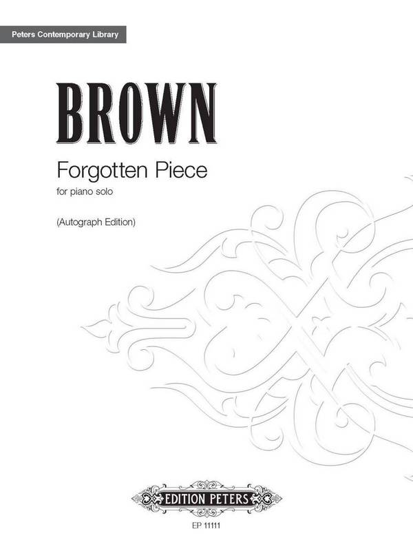 Brown, Earle Forgotten Piece&nbsp;&nbsp;für 4 Klaviere&nbsp;&nbsp;Partitur
