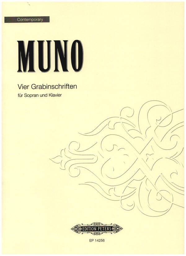 4 Grabinschriften&nbsp;&nbsp;für Sopran und Klavier&nbsp;&nbsp;