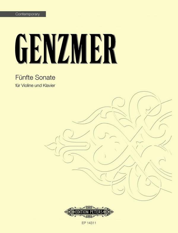 Genzmer, Harald, Fünfte Sonate&nbsp;&nbsp;für Violine und Klavier GeWV 256&nbsp;&nbsp;
