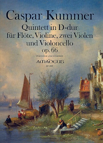Quintett D-Dur op.66 für Flöte, Violine,  2 Violen und Violoncello  Partitur und Stimmen