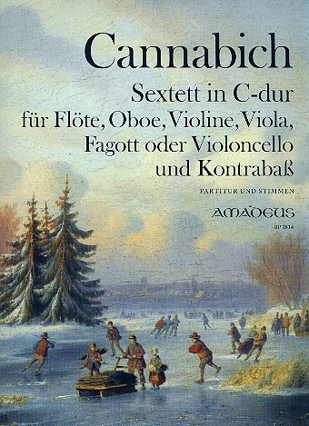 Sextett C-Dur für Flöte, Oboe, Violine, Viola,  Fagott (Violoncello) und Kontrabass  Partitur und Stimmen