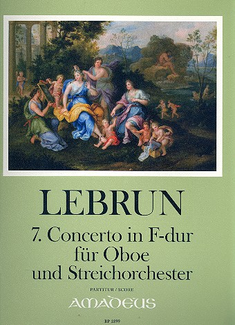 Konzert F-Dur Nr.7 für Oboe und  Streichorchester  Partitur
