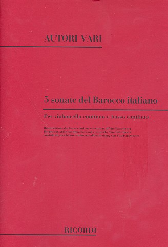 5 sonate del barocco italiano per&nbsp;&nbsp;violoncello continuo e basso continuo&nbsp;&nbsp;