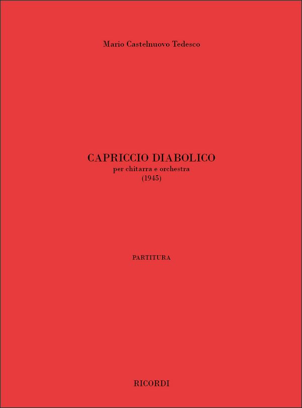 Capriccio diabolico (1945)  per chitarra e orchestra  partitura