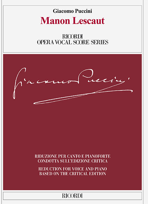 Manon Lescaut&nbsp;&nbsp; &nbsp;&nbsp;riduzione per canto e pianoforte (it)