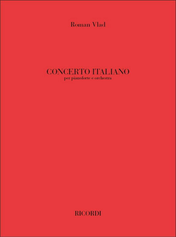 Concerto italiano  per pianoforte e orchestra  Partitur