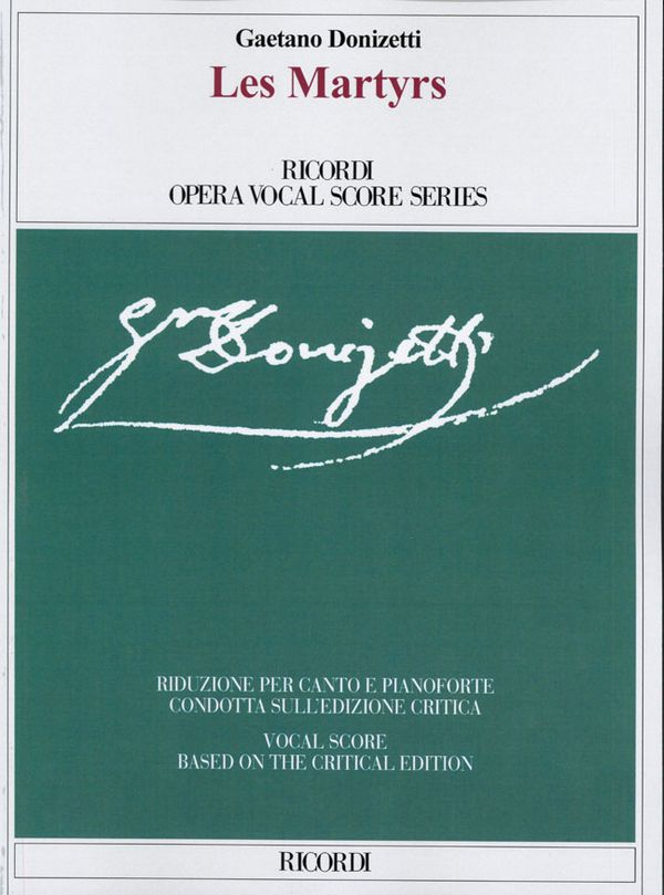 Les Martyrs&nbsp;&nbsp;&nbsp;&nbsp;vocal score (fr)