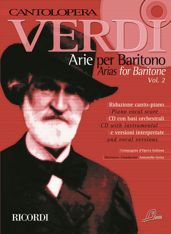 Giuseppe Verdi, Cantolopera: Verdi Arie per Baritono 2&nbsp;&nbsp;Baritone Voice and Piano&nbsp;&nbsp;Partitur + CD