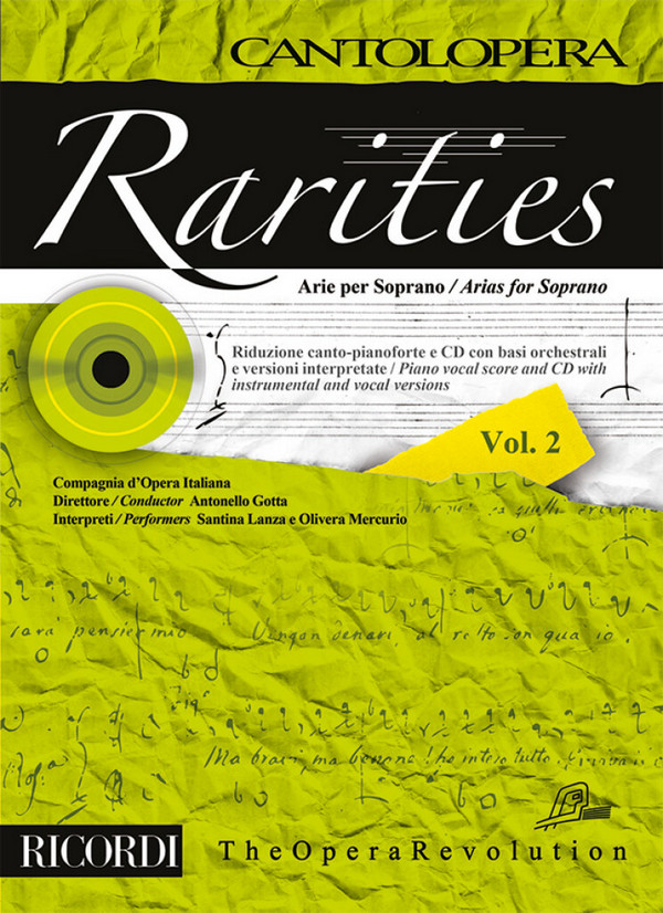 Arias for Soprano - Rarities vol.2 (+CD)&nbsp;&nbsp;for soprano and piano&nbsp;&nbsp;