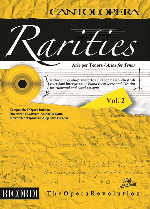 Cantolopera: Rarities - arie per tenore vol. 2 (+CD)&nbsp;&nbsp;for tenor voice and piano&nbsp;&nbsp; 