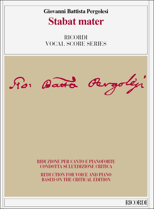 Stabat mater&nbsp;&nbsp;for female chorus and string orchestra&nbsp;&nbsp;vocal score (la)
