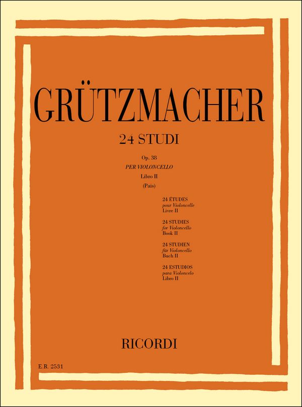 24 Studi op.38 Vol.2   per violoncello  (Text it/dt/en/fr/sp)