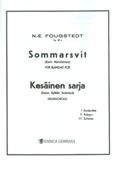 Fougstedt, Nils-Eric Sommarsvit op. 239  gemischter Chor  Chorpartitur