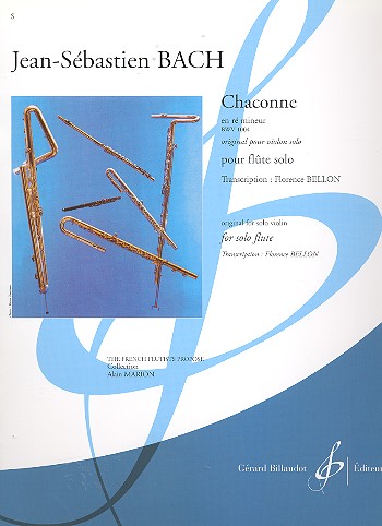 Chaconne ré mineur BWV1004&nbsp;&nbsp;pour violon pour flûte&nbsp;&nbsp;