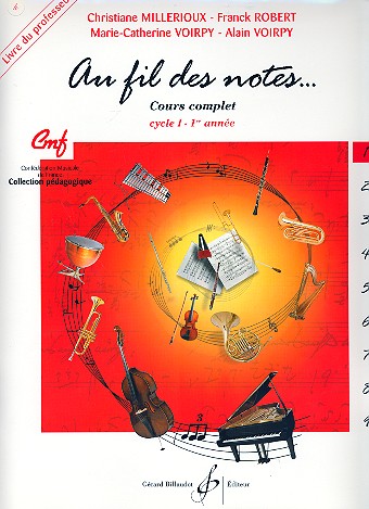 Au fil des notes vol.1 livre du&nbsp;&nbsp;professeur&nbsp;&nbsp;