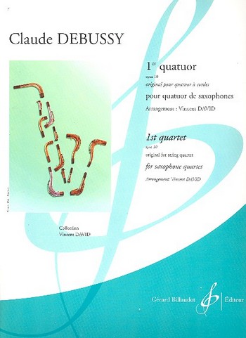 Quatuor no.1 op.10 pour 4 saxophones&nbsp;&nbsp;(SATBar),  partition et parties&nbsp;&nbsp;