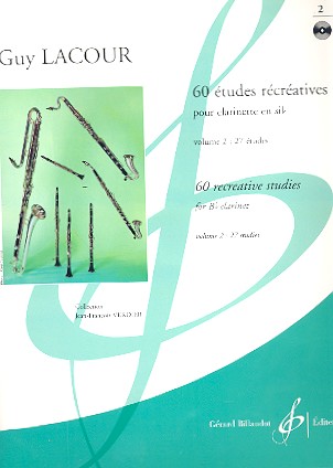 60 Etudes récréatives vol.2 (nos.34-60) (+CD)  pour clarinette  