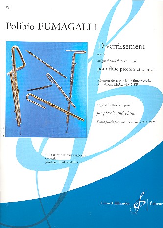 Divertissement op.3 pour flute et piano  pour flute piccolo et piano  