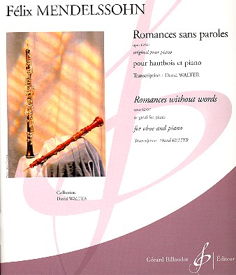 Romances sans paroles op.62 et op.67&nbsp;&nbsp;pour hautbois et piano&nbsp;&nbsp;