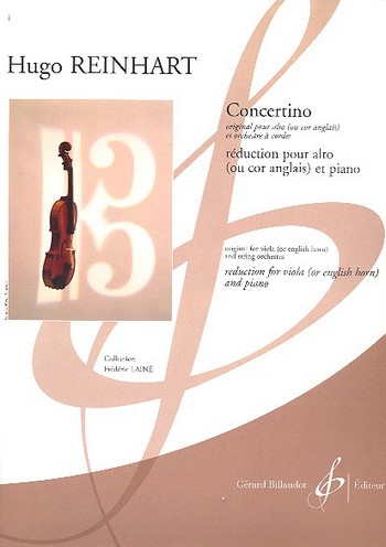 Concertino pour alto et orchestre&nbsp;&nbsp;à cordes pour alto et piano&nbsp;&nbsp;