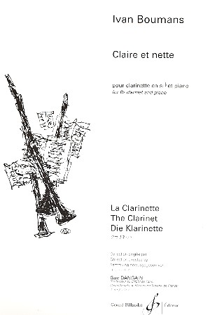 Claire et nette pour clarinette&nbsp;&nbsp;et piano&nbsp;&nbsp;