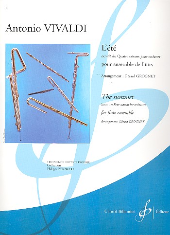 L'Été op.8,1 RV269 pour 7 flutes (ensemble)&nbsp;&nbsp;partition et parties&nbsp;&nbsp;