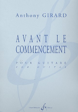 Avant le commencement pour guitare    