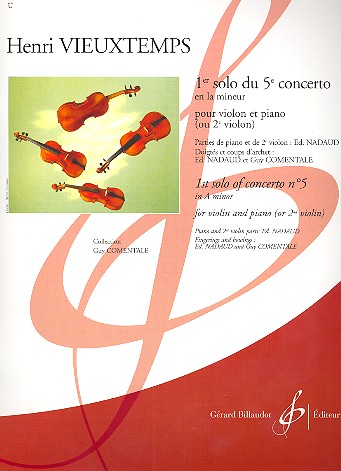 Solo no.1 du concerto en la mineur no.5&nbsp;&nbsp;pour violon et orchestre&nbsp;&nbsp;pour violon et piano (ou 2 violons)