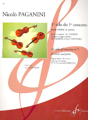 Solo no.1 du concerto no.1&nbsp;&nbsp;pour violon et orchestre&nbsp;&nbsp;pour violon et piano