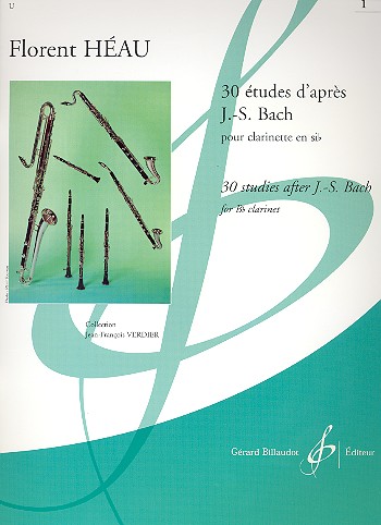 30 études d'après J.S.Bach  pour clarinette  