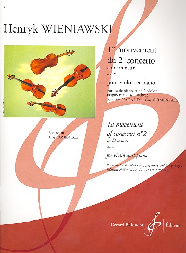 1er mouvement du concerto en ré mineur  no.2 op.22 pour violon et orchestre  pour violon et piano (ou 2 violons)