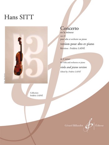 Concerto en la mineur op.68 pour alto  et orchestre pour alto et piano  