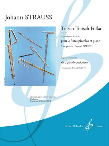 Tritsch-Tratsch-Polka op.214 pour&nbsp;&nbsp;2 flutes piccolos et piano&nbsp;&nbsp;