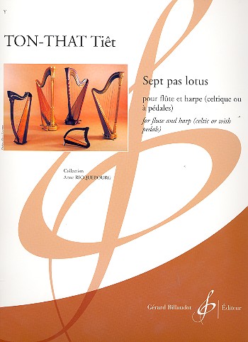 7 pas lotus pour flute et harpe  2 partitions  