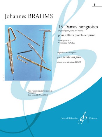 13 danses hongroises vol.1 pour  2 flûtes piccolos et piano  parties