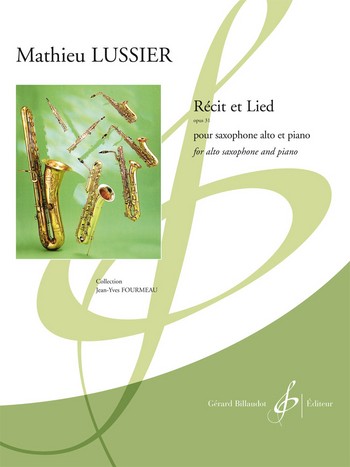 Récit et Lied op.31 pour saxophone alto  et piano  