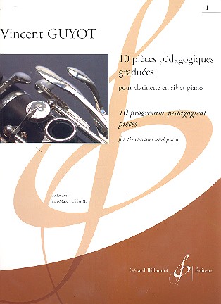 10 pièces pédagogiques graduées vol.1  pour clarinette et piano  