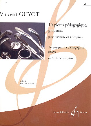 10 pièces pédagogiques graduées  vol.2 pour clarinette et piano  